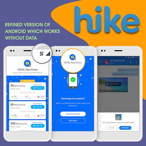hike introduces total  a refined version of android which works without data