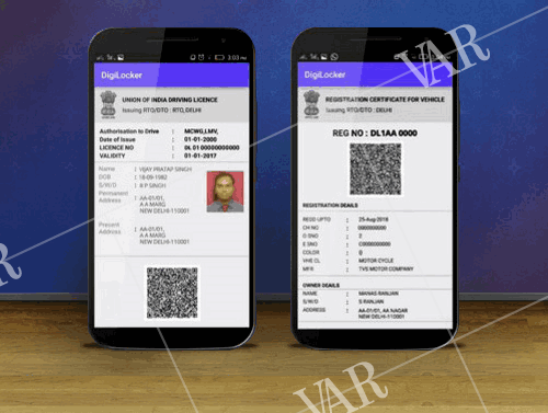access driving licenses and registration certificates through mobile app