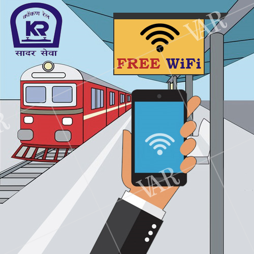 free wifi facility at 28 railway stations of konkan railways