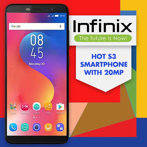 infinix unveils hot s3 smartphone with 20mp lowlight selfie camera