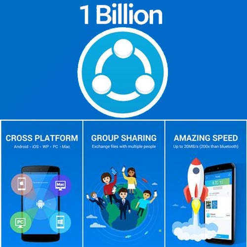 SHAREit has with 1 billion users worldwide