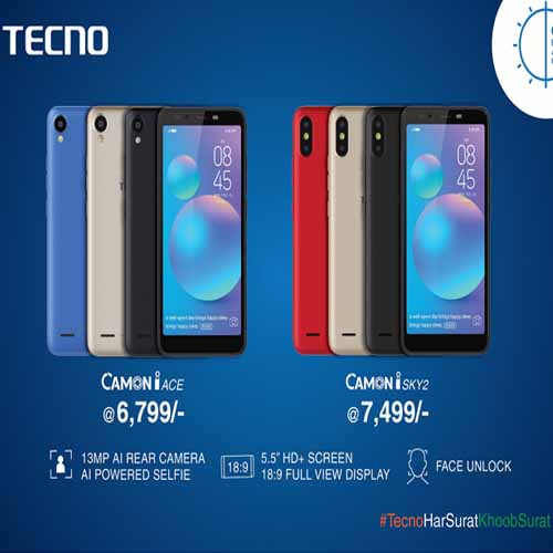 TECNO launches its AI-powered camera smartphone CAMON iACE & CAMON iSKY 2