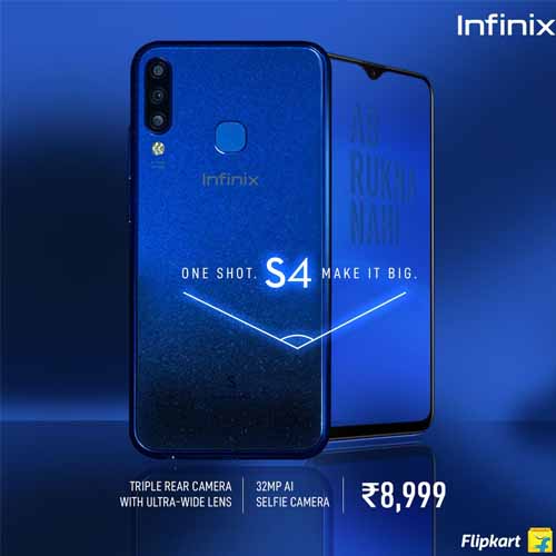 Infinix S4 sale starts tomorrow on Flipkart