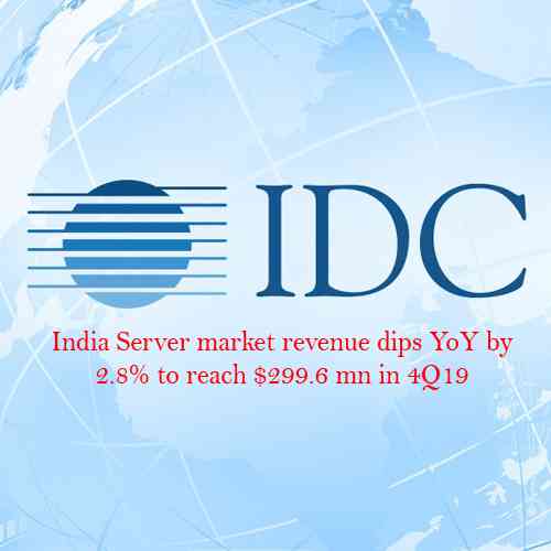 India Server market revenue dips YoY by 2.8% to reach $299.6 mn in 4Q19