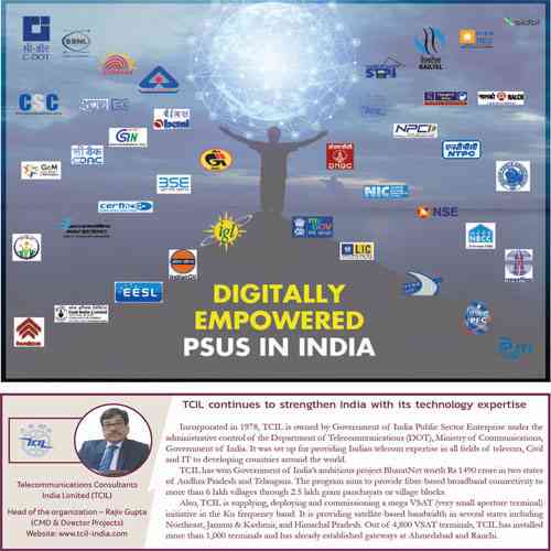 TCIL continues to strengthen India with its technology expertise  Telecommunications Consultants India Limited (TCIL)