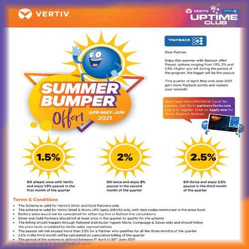 Vertiv India Announces ‘Summer Bumper 2021 Offer' Program