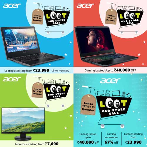 Acer announces Mega Sale on December 16-17 exclusively on brand online store