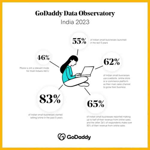 62% of Indian small businesses use a website, online store, or e-commerce platform as their main sales channel to grow their business