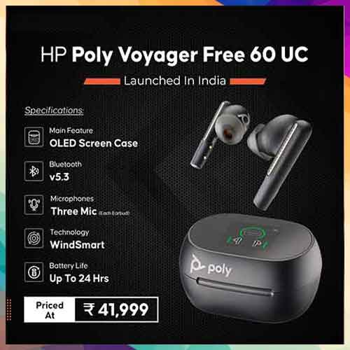 Poly Voyager Free 60 UC earbuds from HP India available for Rs 41,999