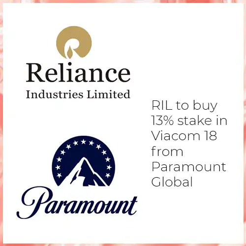 RIL to buy 13% stake in Viacom 18 from Paramount Global